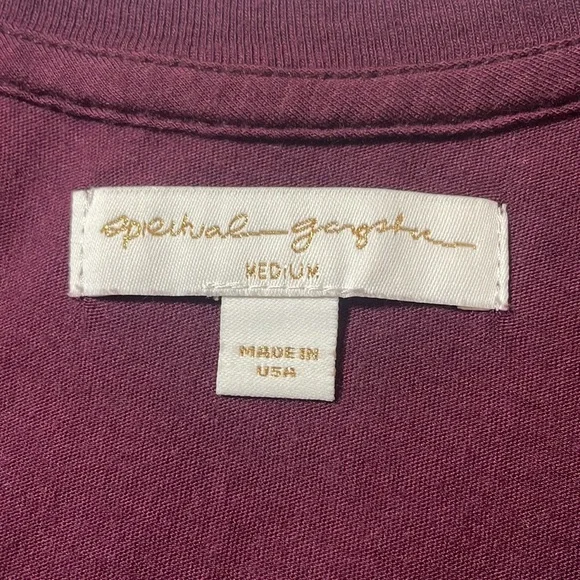 Spiritual Gangster Maroon Soft Tank Top M Beauty Quote Sleeveless Workout Tee - Picture 4 of 8